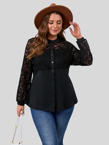 LapaPlus Blouse in Black: front