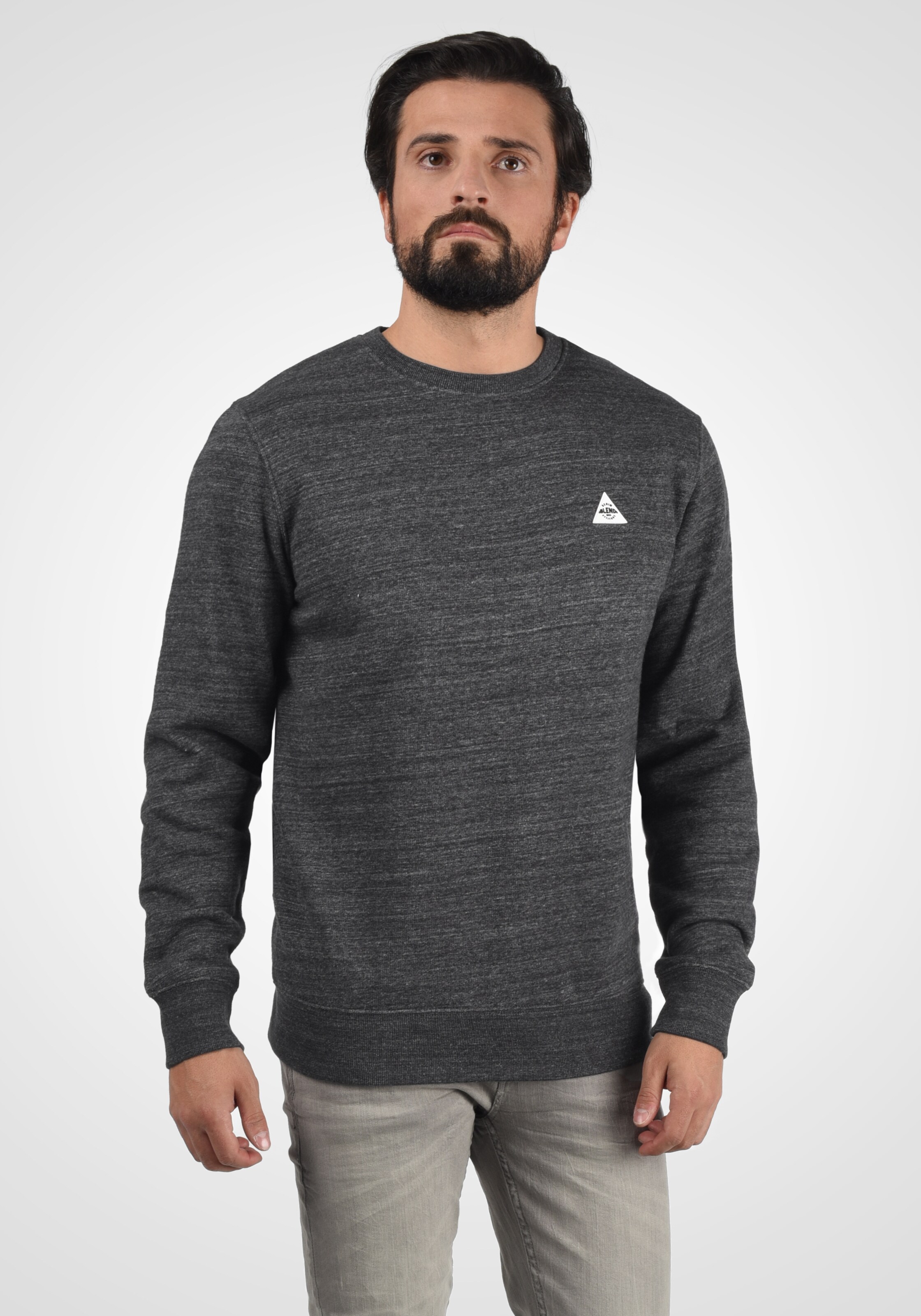 Männer Große Größen BLEND Sweatshirt 'Henry' in Graumeliert - EY54315