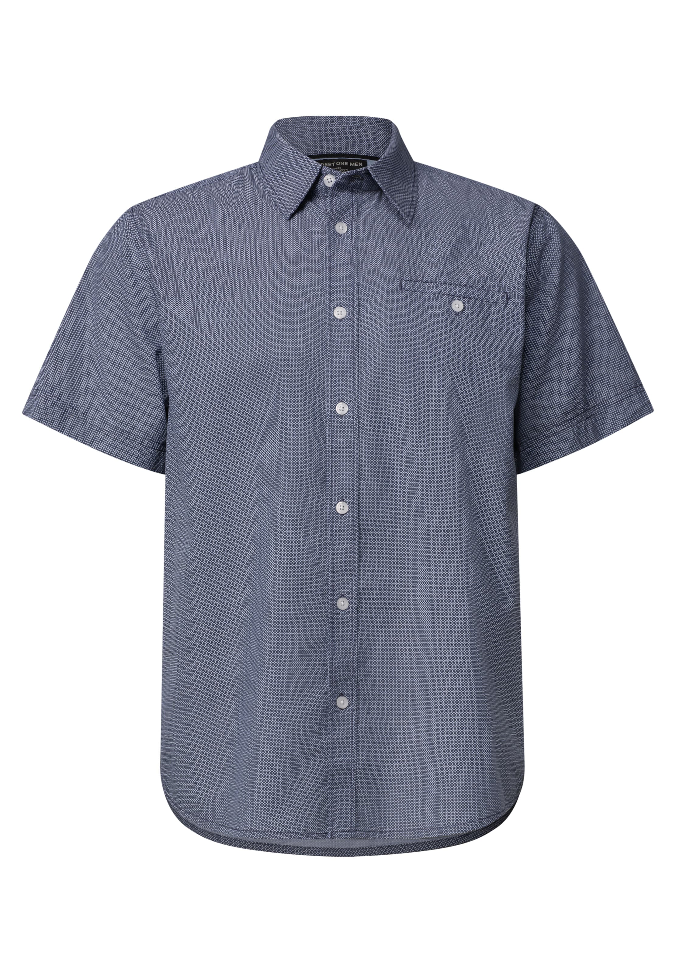 Street One MEN Regular Fit Hemd in Blau: Vorderseite