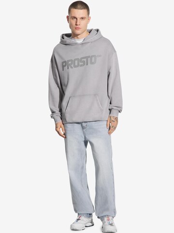 Prosto Sweatshirt 'Big Log Washed' in Grey