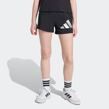 ADIDAS SPORTSWEAR Regular Workout Pants in Black: front
