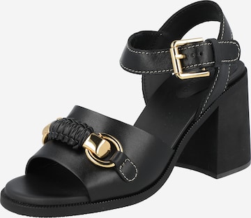 See by Chloé Strap Sandals 'LYLIA' in Black: front