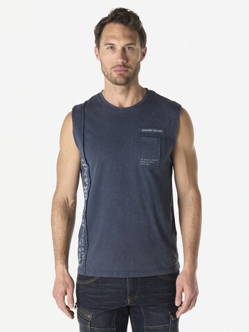 KOROSHI T-shirt i blå: framsida