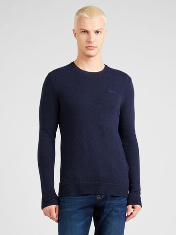 Pull-over 'ESSENTIAL' Superdry en bleu : devant