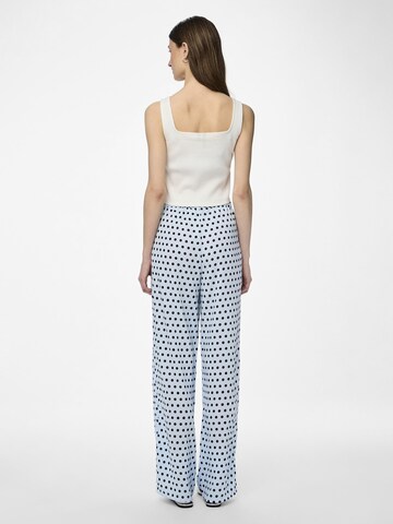 PIECES Wide leg Pants 'PCLuni' in White