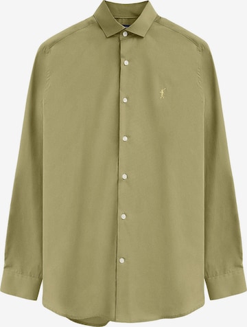 Polo Club Button Up Shirt in Green: front