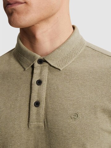 Maglietta 'Slim fit polo shirt with allover texture' di CAST IRON in verde