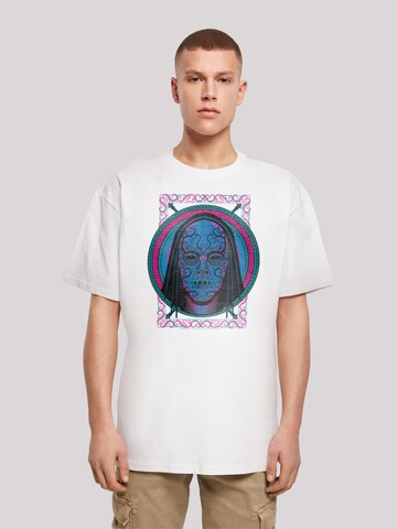 T-Shirt 'Harry Potter Neon Death Eater Mask' F4NT4STIC en blanc : devant