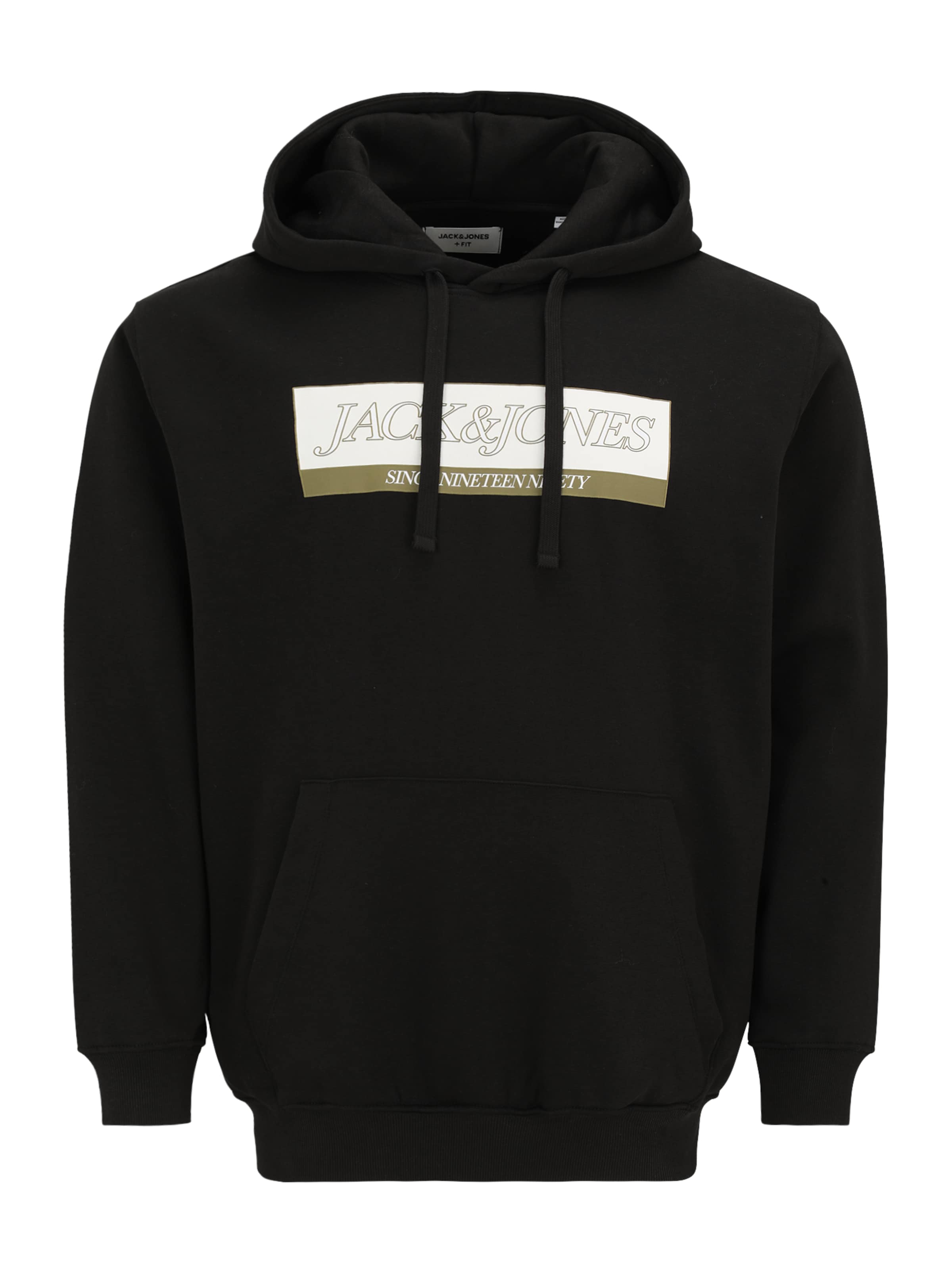 Jack & Jones Plus Sweatshirt 'JORInwood' in Black: front