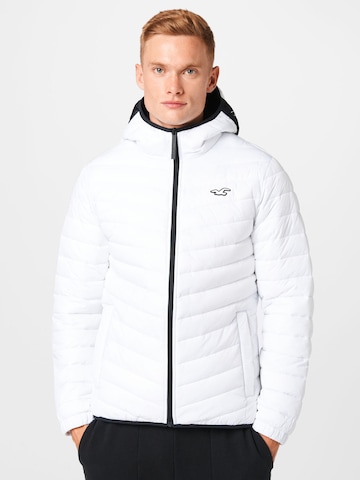 Veste mi-saison HOLLISTER en blanc : devant