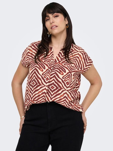 ONLY Carmakoma Bluse 'CARShilla' i brun