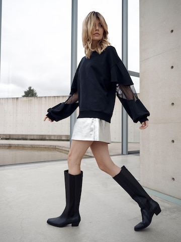 Sweat-shirt 'ELEVATE Vera' I want the moon en noir