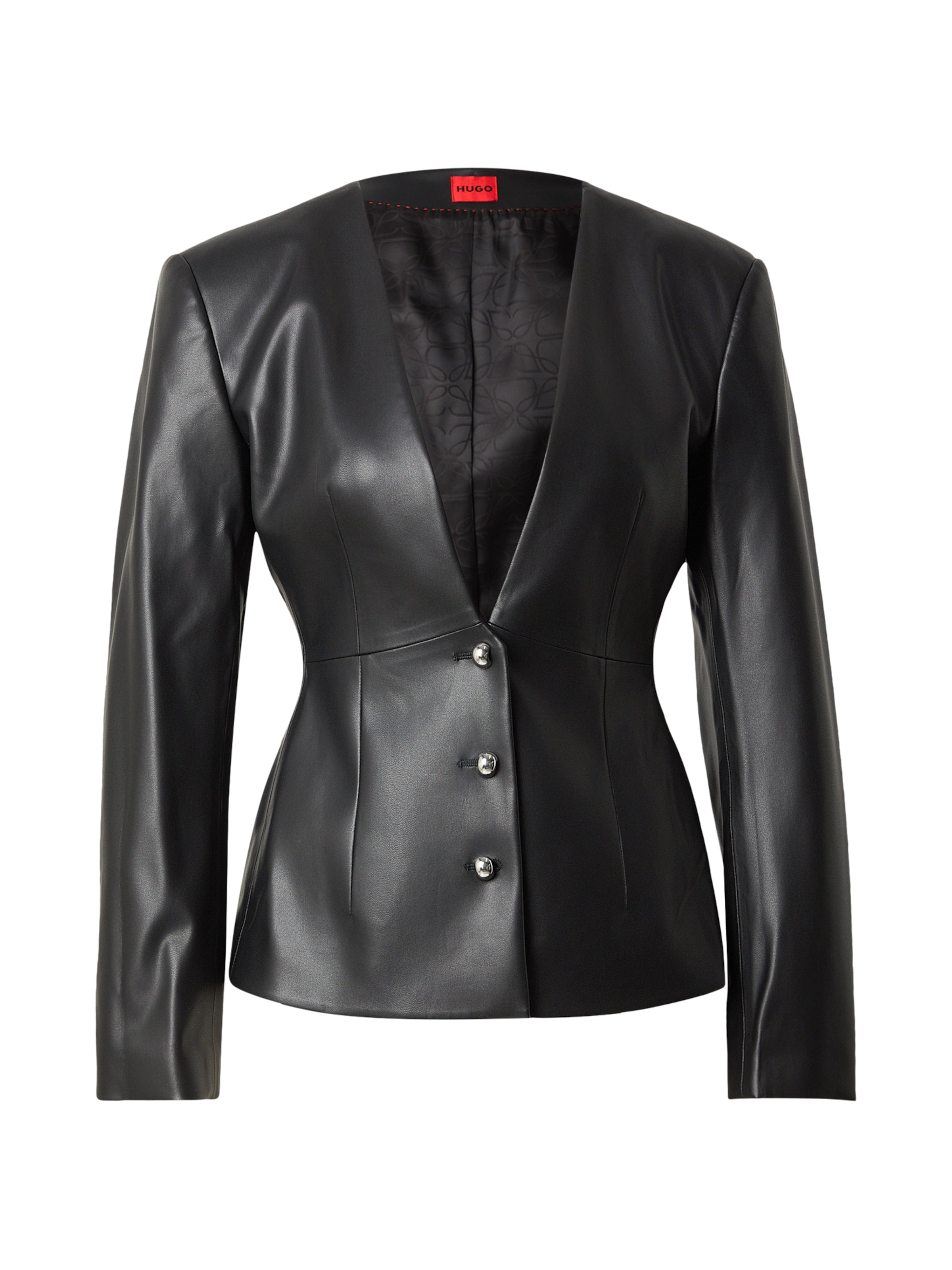 HUGO Φθινοπωρινό και ανοιξιάτικο μπουφάν 'Asphi-1' σε μαύρο: μπροστά