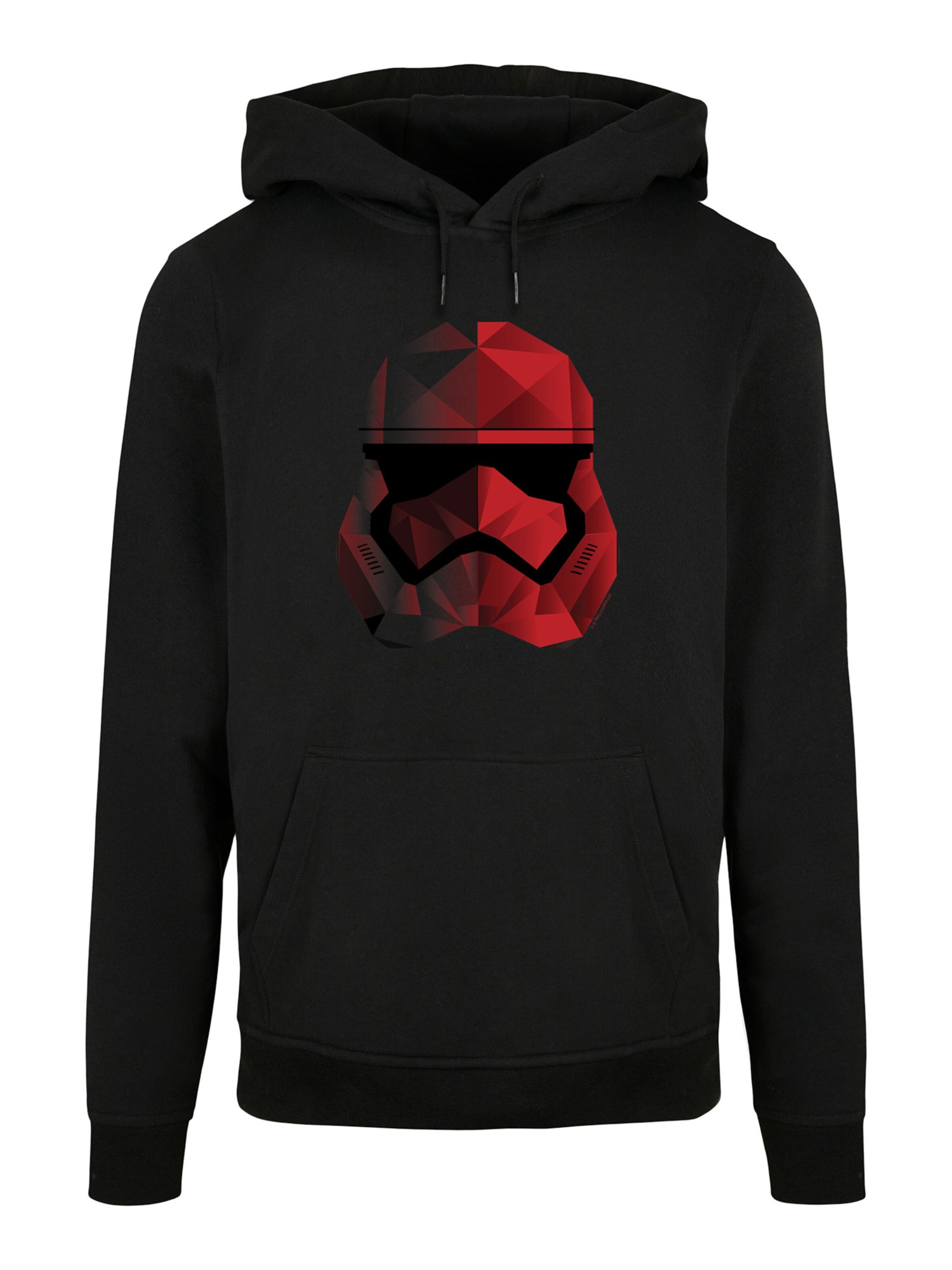 F4NT4STIC Sweatshirt 'Star Wars The Last Jedi - Trooper Helmet' in Schwarz: Vorderseite