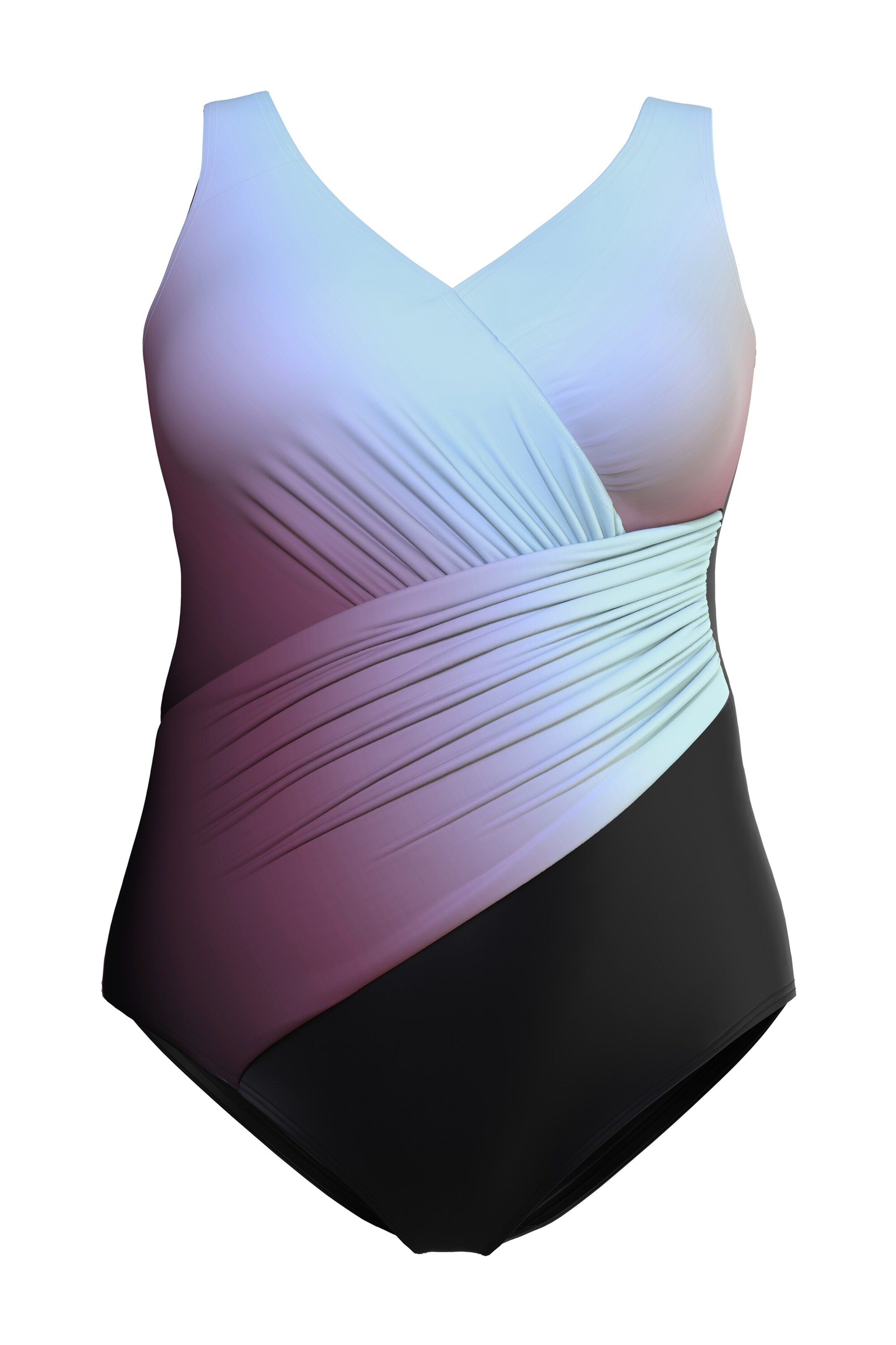 Ulla Popken Minimizer Badpak in Roze: voorkant