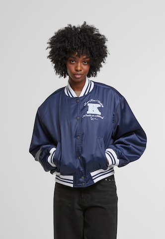 Karl Kani Between-season jacket 'Signature Bowling' in Blue: front
