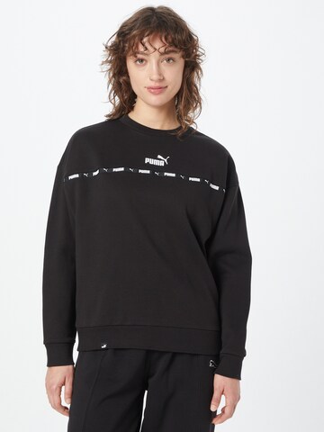 PUMA Sportief sweatshirt in Zwart: voorkant