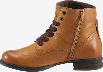 JOSEF SEIBEL Lace-Up Ankle Boots in Brown: front