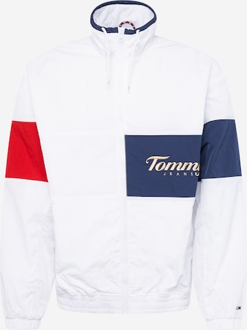 Tommy Jeans Prechodná bunda - biela: predná strana