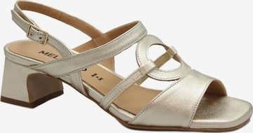 Sandales MELLUSO en argent : devant