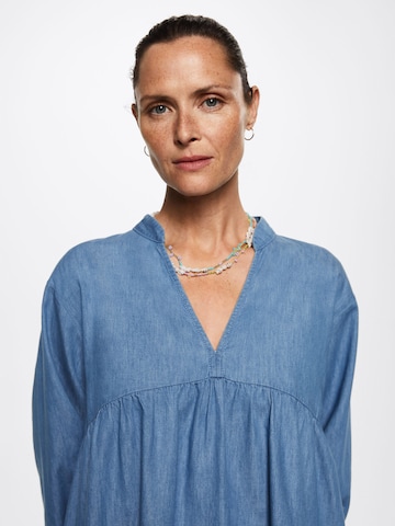 Robe-chemise 'Carmen' MANGO en bleu