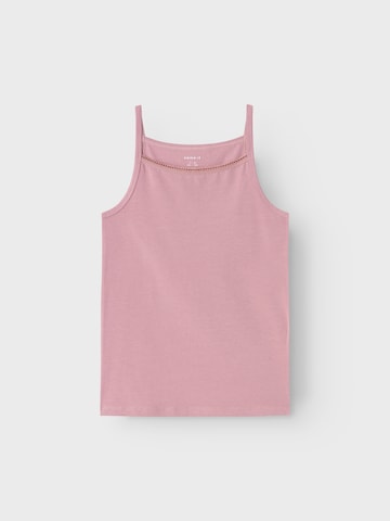 NAME IT - Camiseta térmica 'NOSTALGIA FLOWER' en rosa