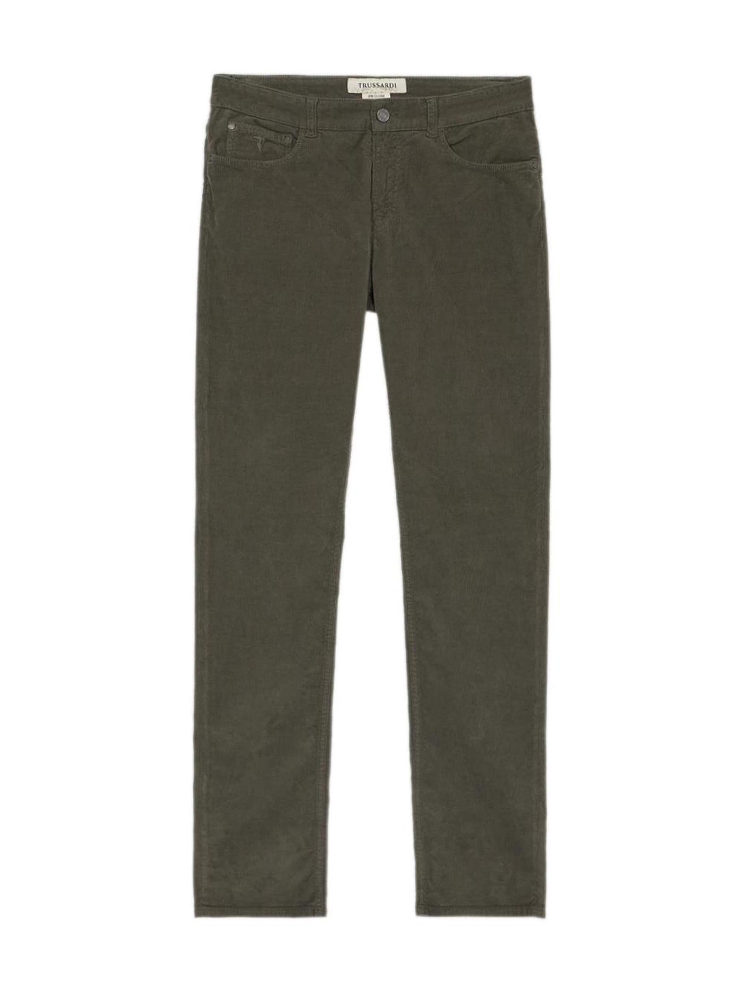 Trussardi Slim fit Trousers in Green: front