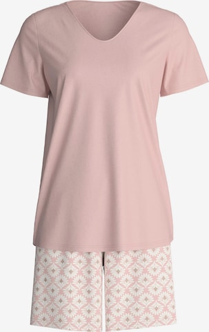 CALIDA Short Pajama Set 'Graphic Nights' in Pink: front