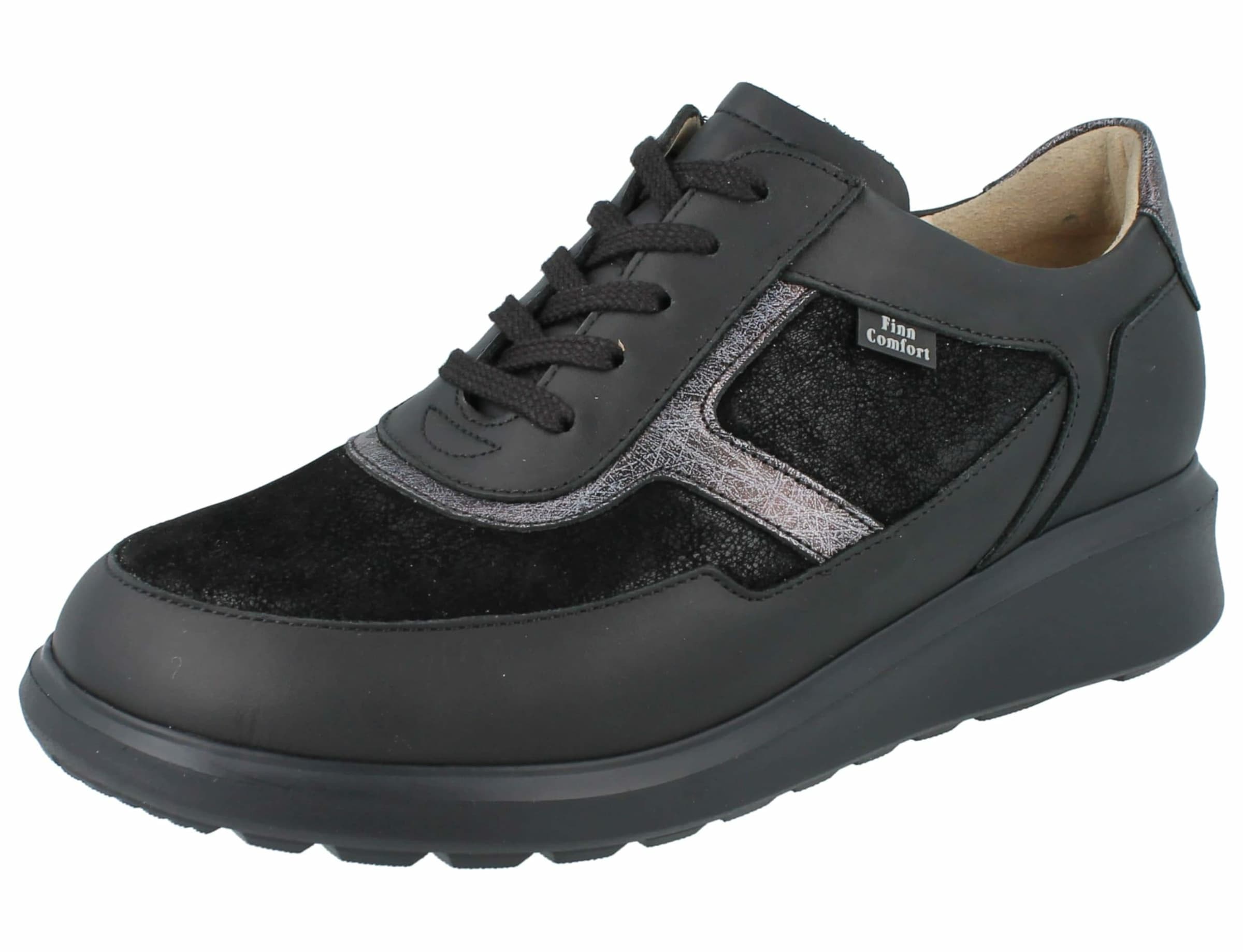 Finn Comfort Platform trainers in Black: front