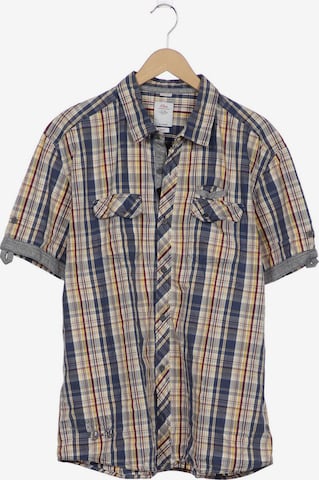 s.Oliver Button Up Shirt in XXL in Blue: front