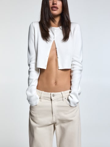 Wide Leg Jean Pull&Bear en beige