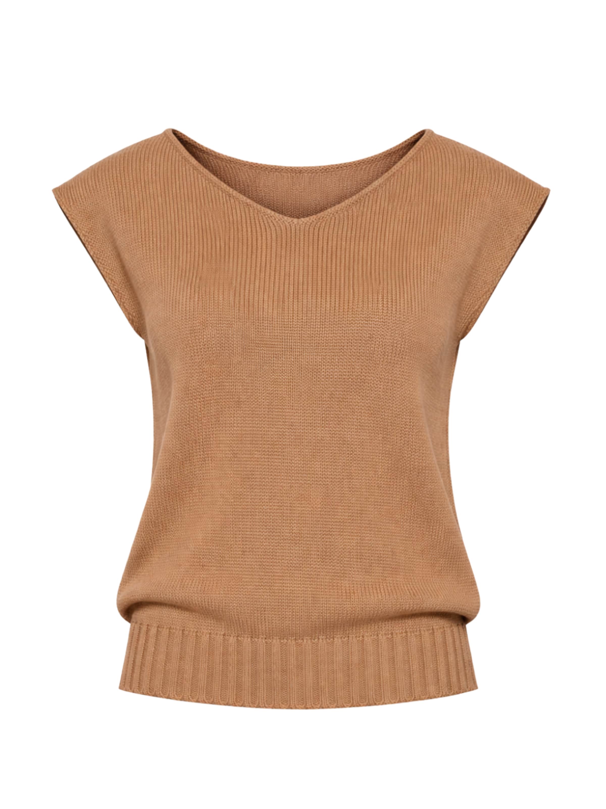 Süel knitwear - Top de punto 'Carlos' en marrón: frente