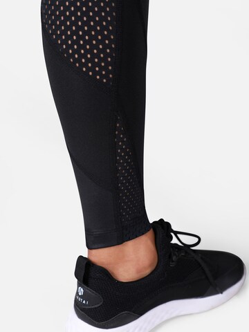MOROTAI Skinny Sporthose 'CROPPED' in Schwarz