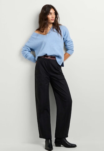 Pepe Jeans Wide leg Broek 'Janny' in Zwart