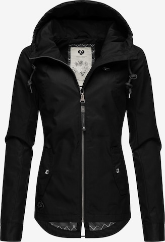 RagwearTehnička jakna 'Monade' - crna boja: prednji dio