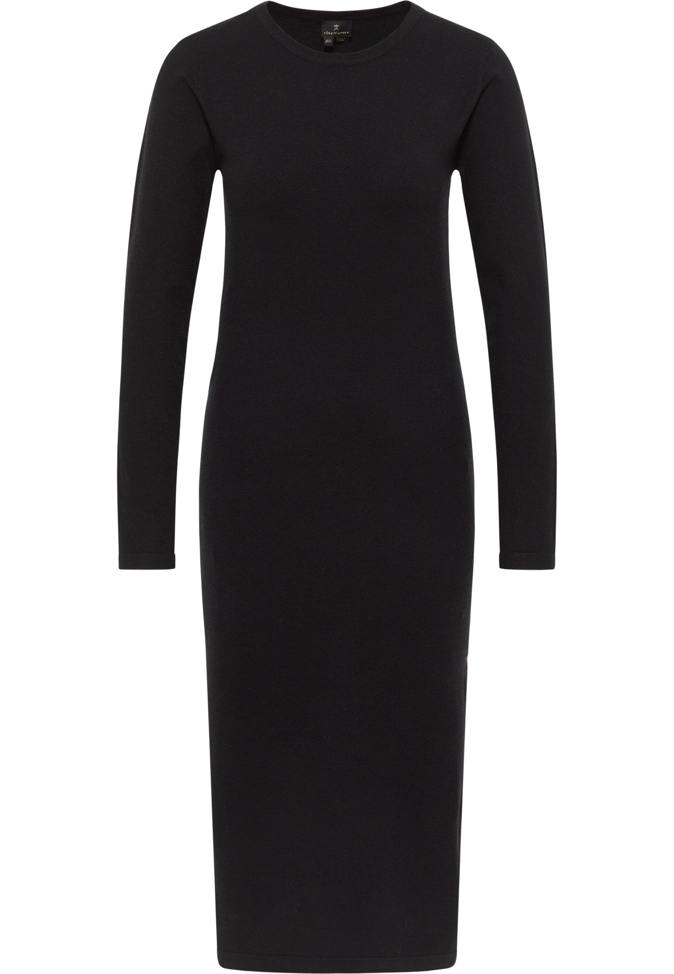 DreiMaster Klassik Πλεκτό φόρεμα 'Wais' σε μαύρο: μπροστά