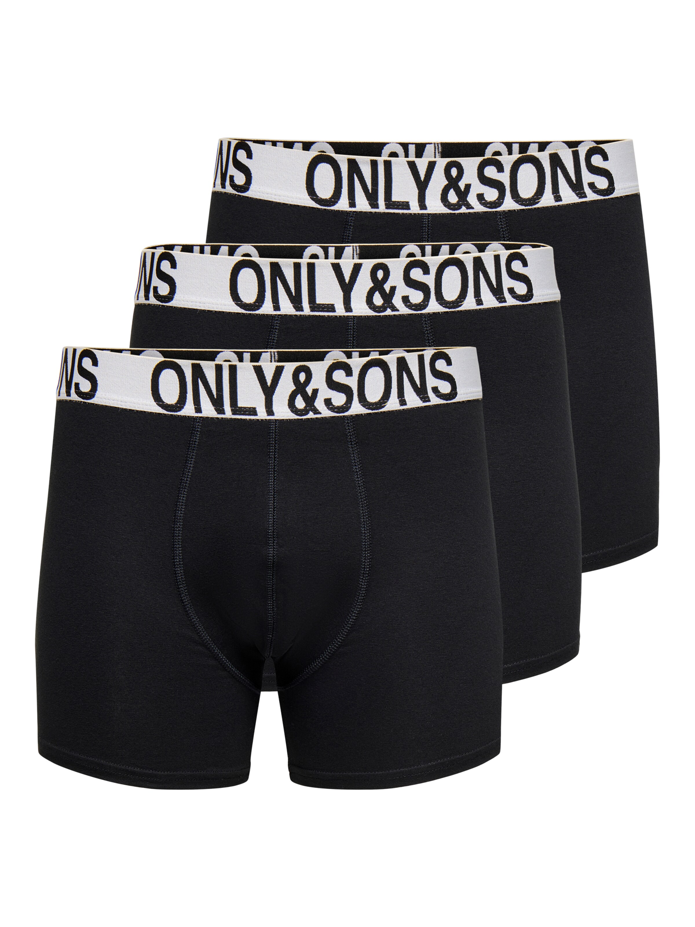 Only & Sons Boxer shorts in Black: front
