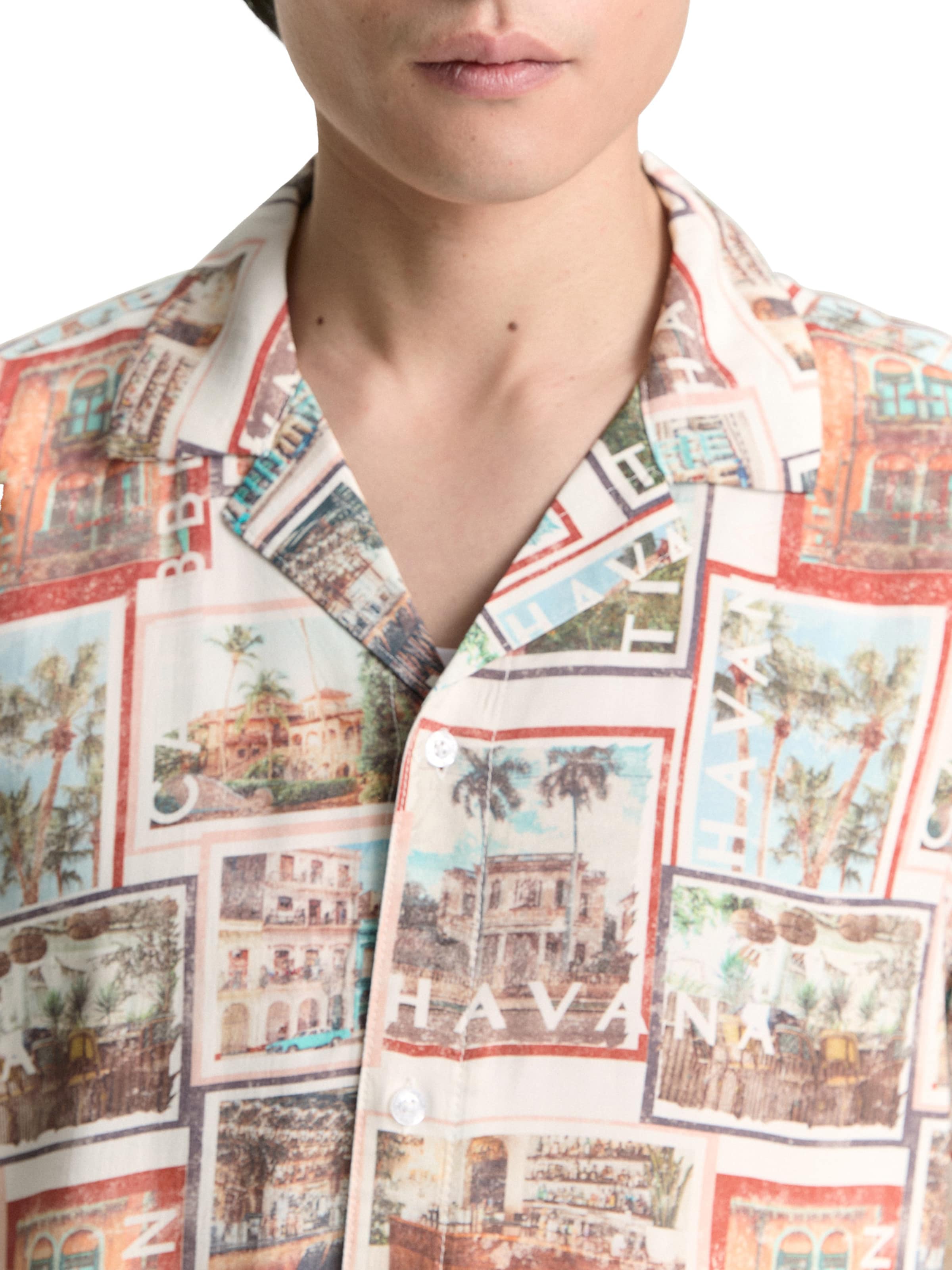 TOM TAILOR Средняя посадка Рубашка в Белый