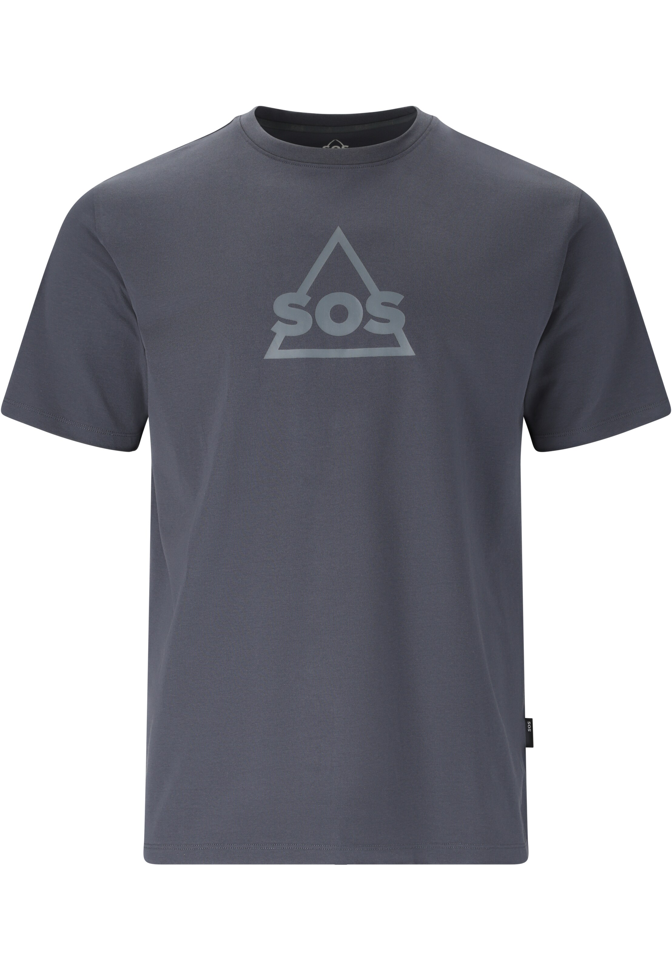 SOS T-Shirt 'Kvitfjell' in Grau: Vorderseite