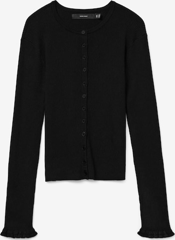 VERO MODA Knit cardigan 'VMWONDER' in Black: front