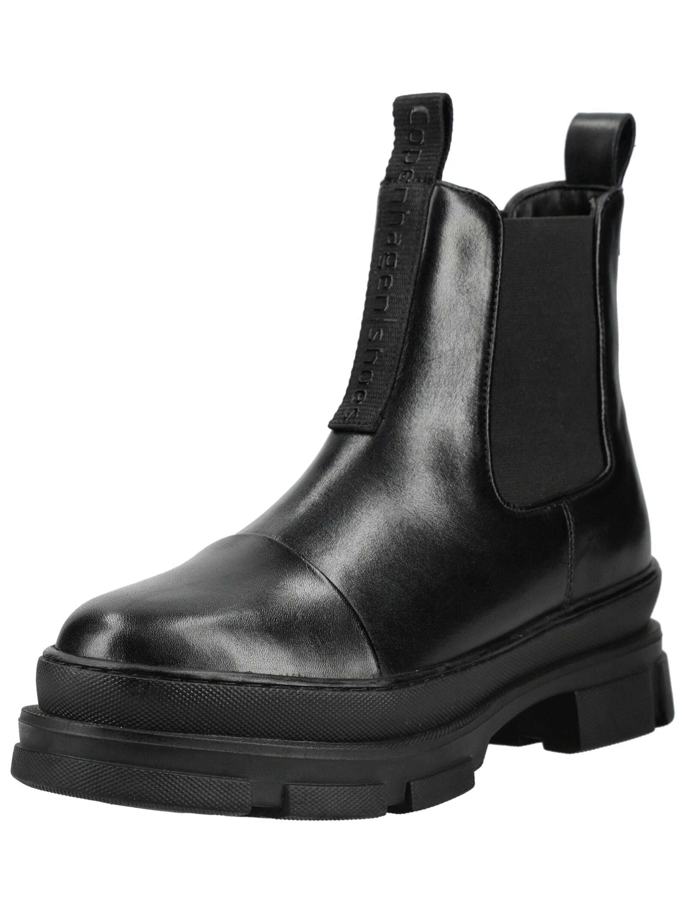 Copenhagen shoes Chelsea Boots in Black: front
