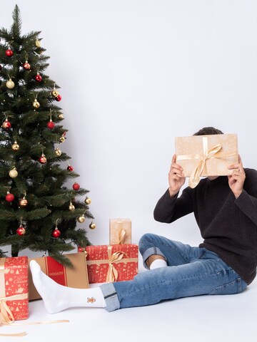 Occulto Socks 'Christmas Claus' in White