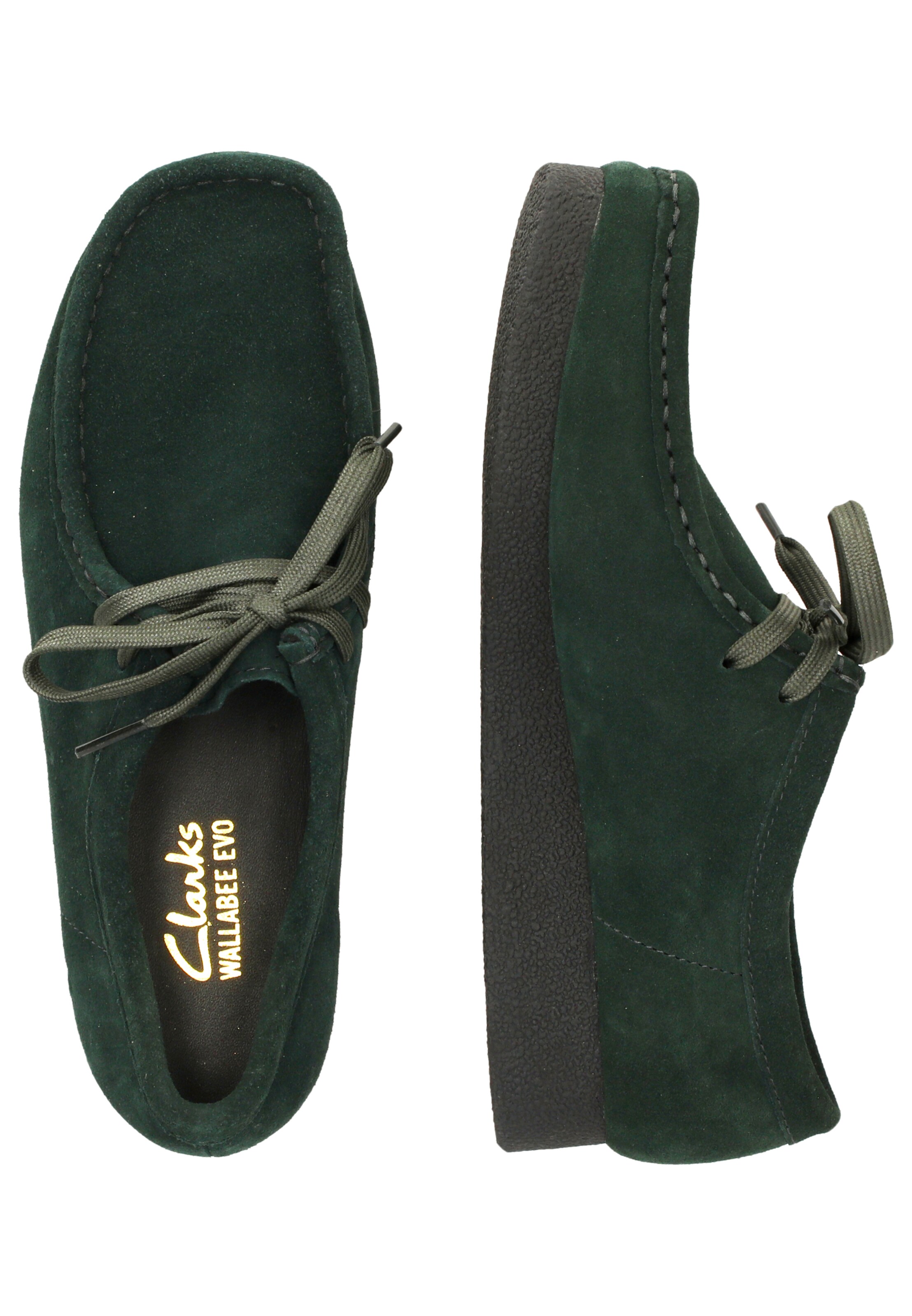 CLARKS Lace-up shoe 'Wallabee EVO' in Green
