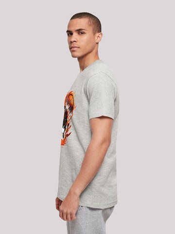 T-Shirt 'Basketball Sports Collection Orange Splash' F4NT4STIC en gris