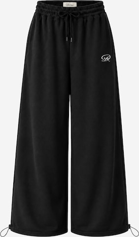 Wide Leg Pantalon de sport About You x Dani Klieber en noir : devant