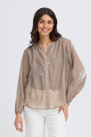 Chemisier 'WINA ' Fransa en beige : devant