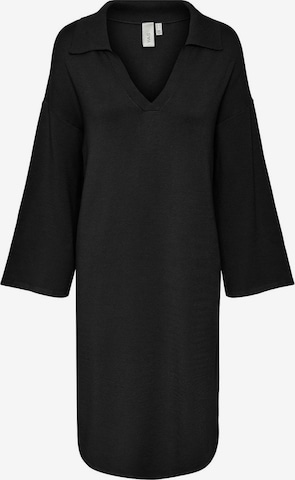 Y.A.S Knitted dress 'Abelia' in Black: front