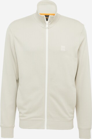 BOSS Sweat jacket 'Zestart' in Beige: front