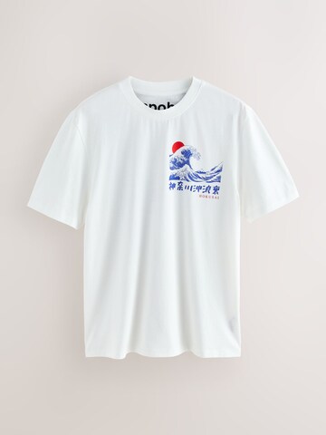 Pijama lungă 'Hokusai' de la Next pe albastru