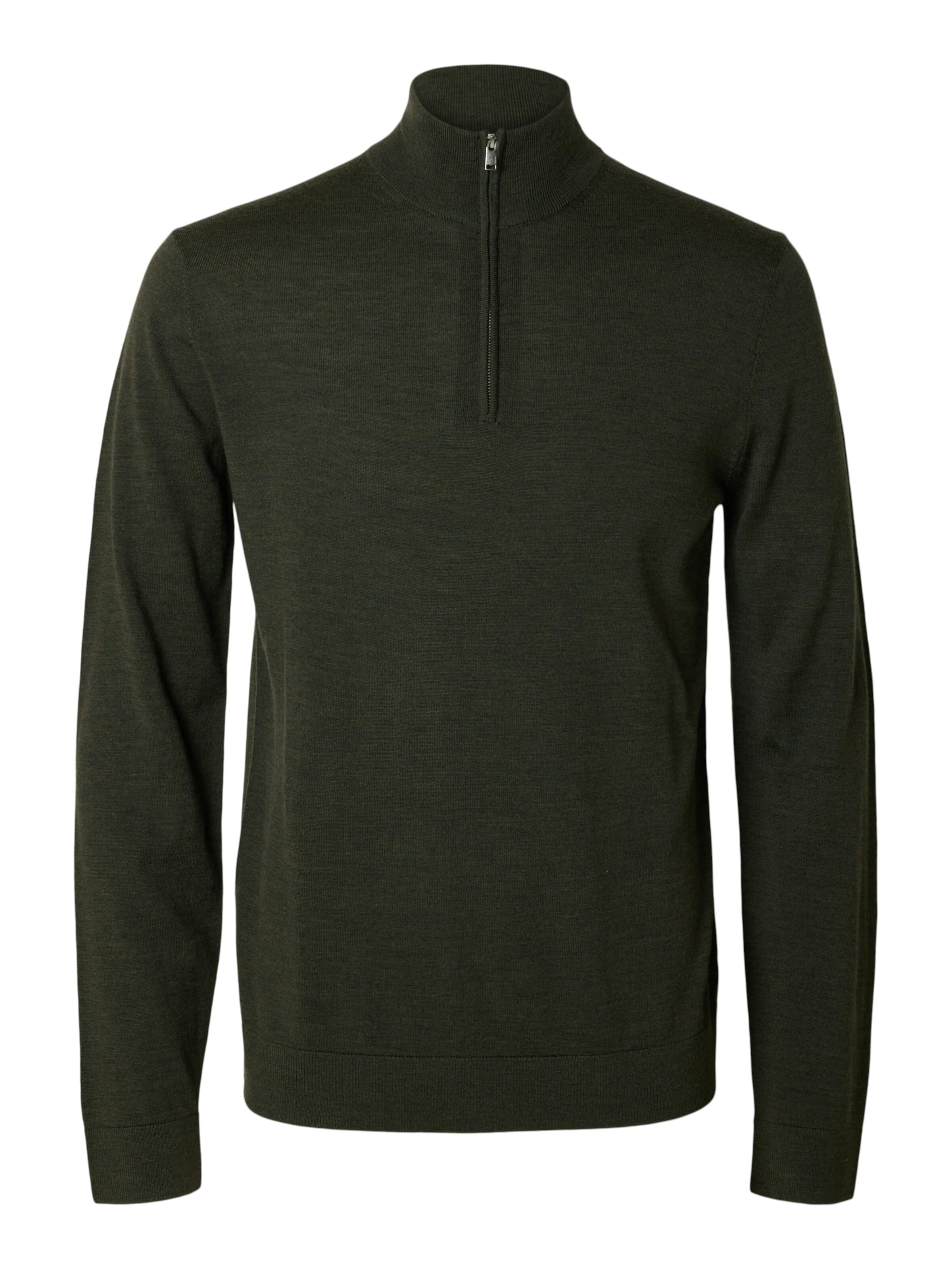 SELECTED Svetr 'Tray' – zelená: přední strana